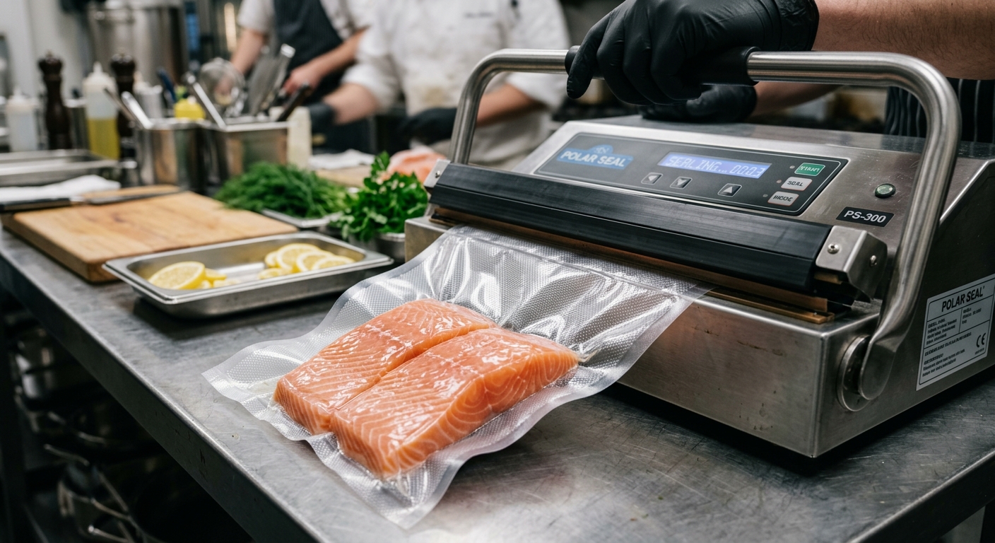 Trin-for-trin vakuumemballering af fødevarer til sous vide-garing